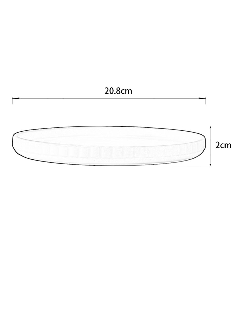 PLATO ENSALADA REDO, 20 CM, GRIS CLARO
