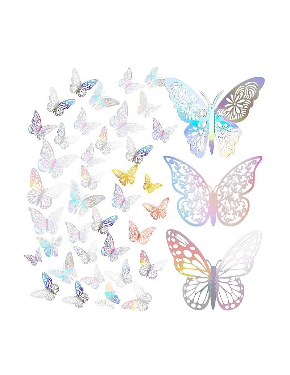 Figura decorativa de mariposa de metal