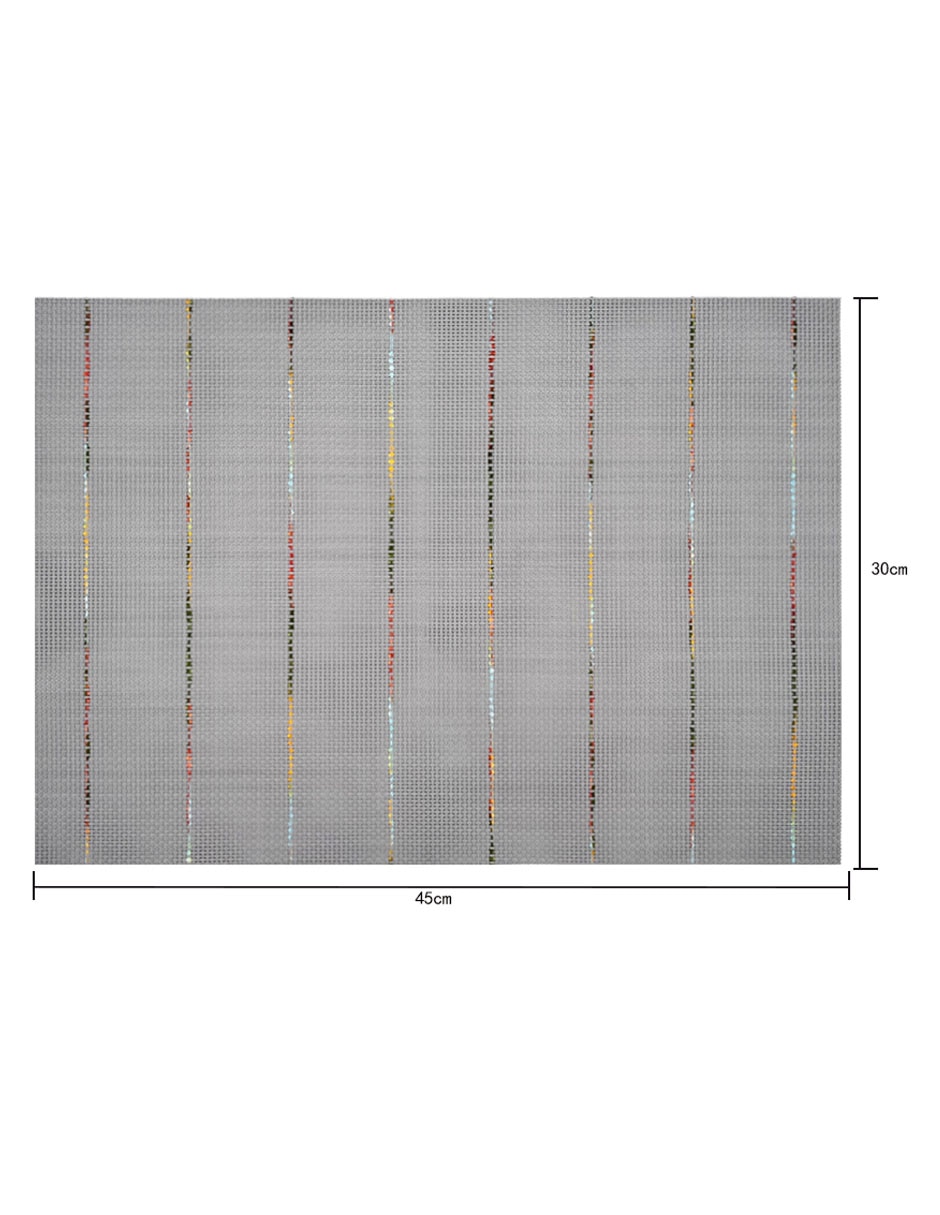 Mantel individual rectangular de plástico