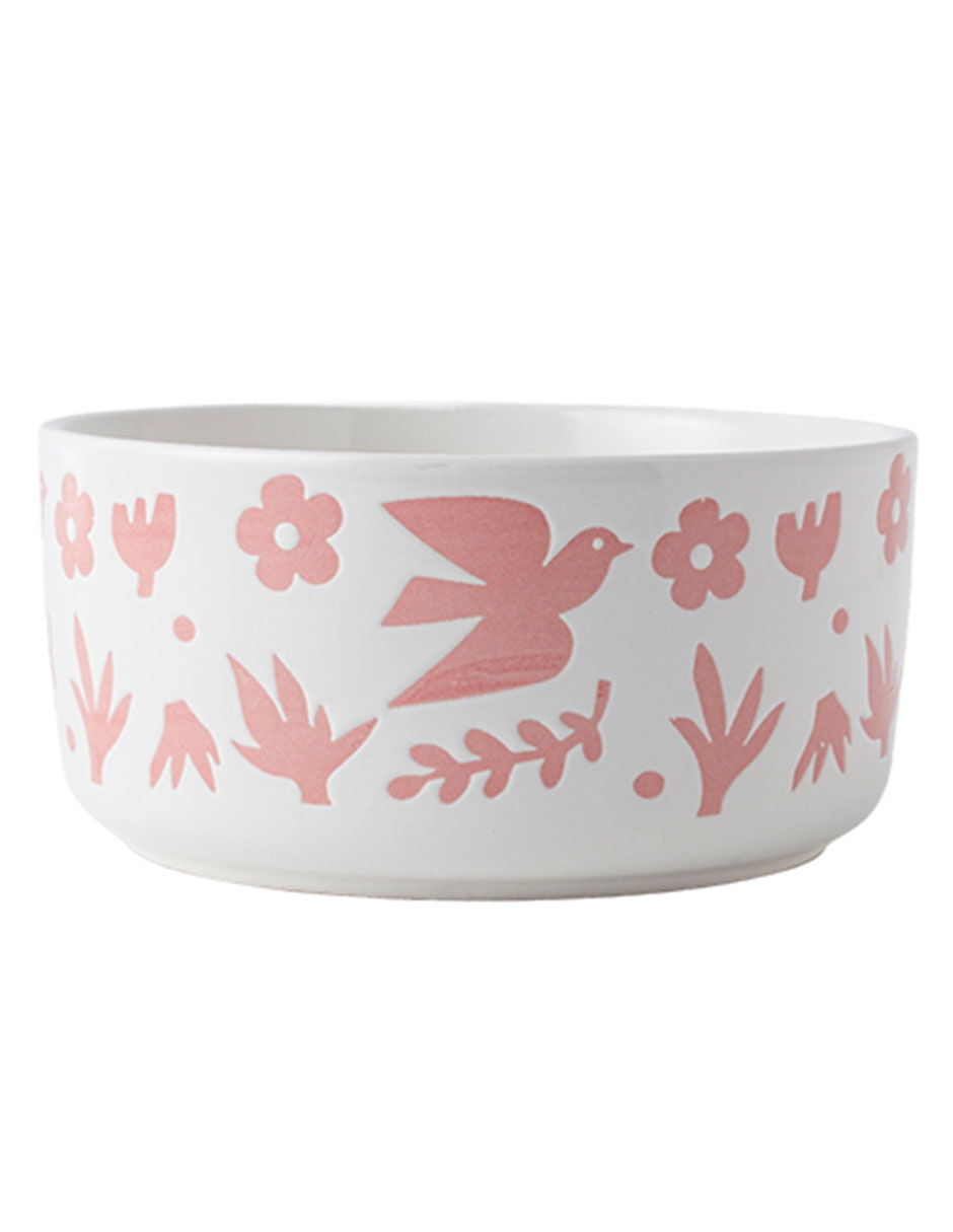 Bowl Pastel Birds de stoneware 1