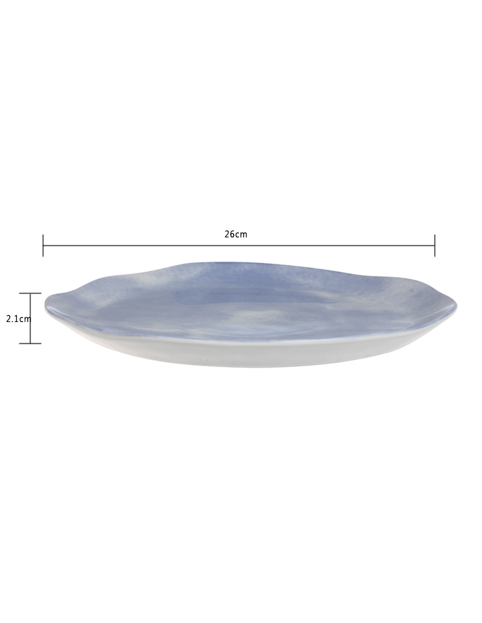 Plato trinche Watercolor Sunset de porcelana 5