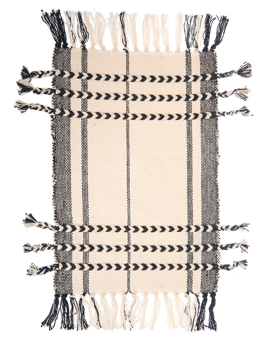 Mantel individual rectangular de algodón Basique