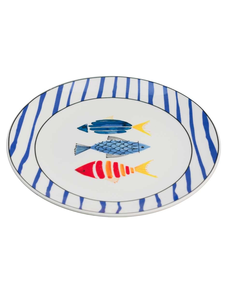 Plato ensalada Mediterraneo de porcelana