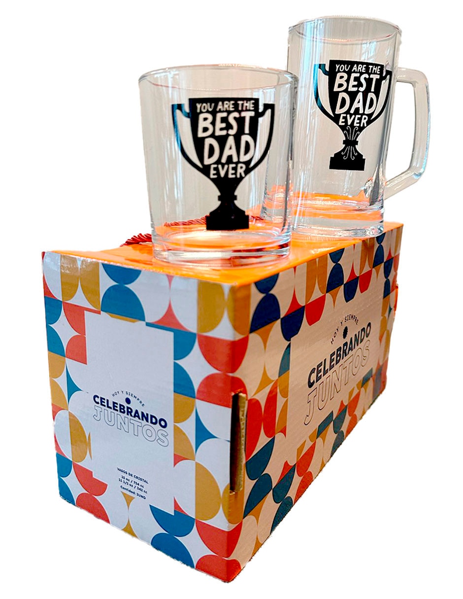 Set de vasos cerveceros Cool Dad de vidrio con 2 piezas 7