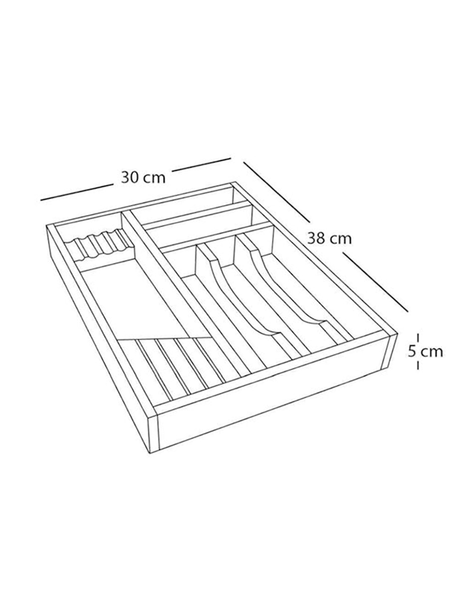 Porta cubiertos organiza cubiertos de madera 11