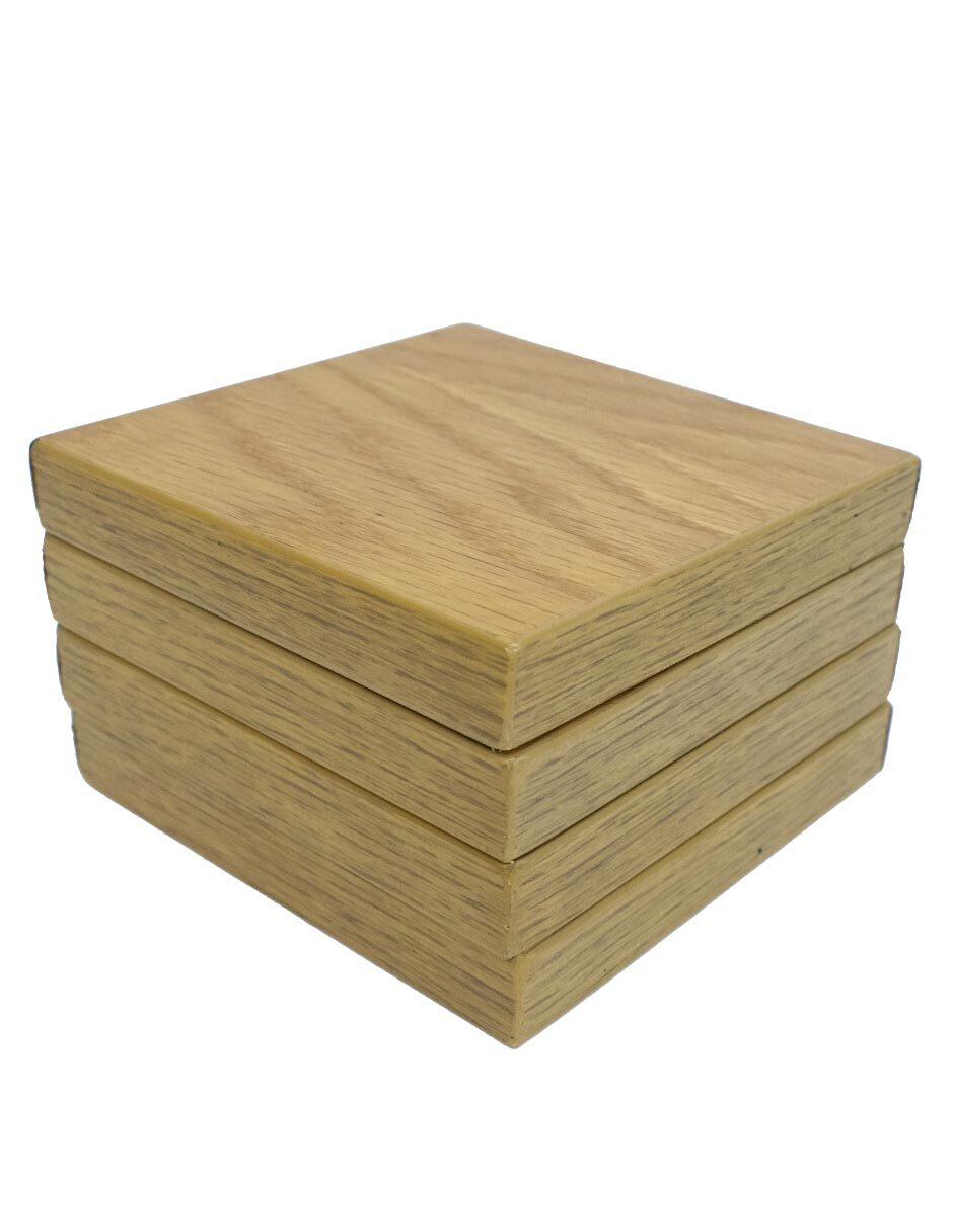 Set de portavasos coasters de madera 4 piezas