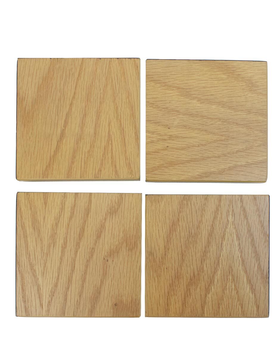 Set de portavasos coasters de madera 4 piezas 8