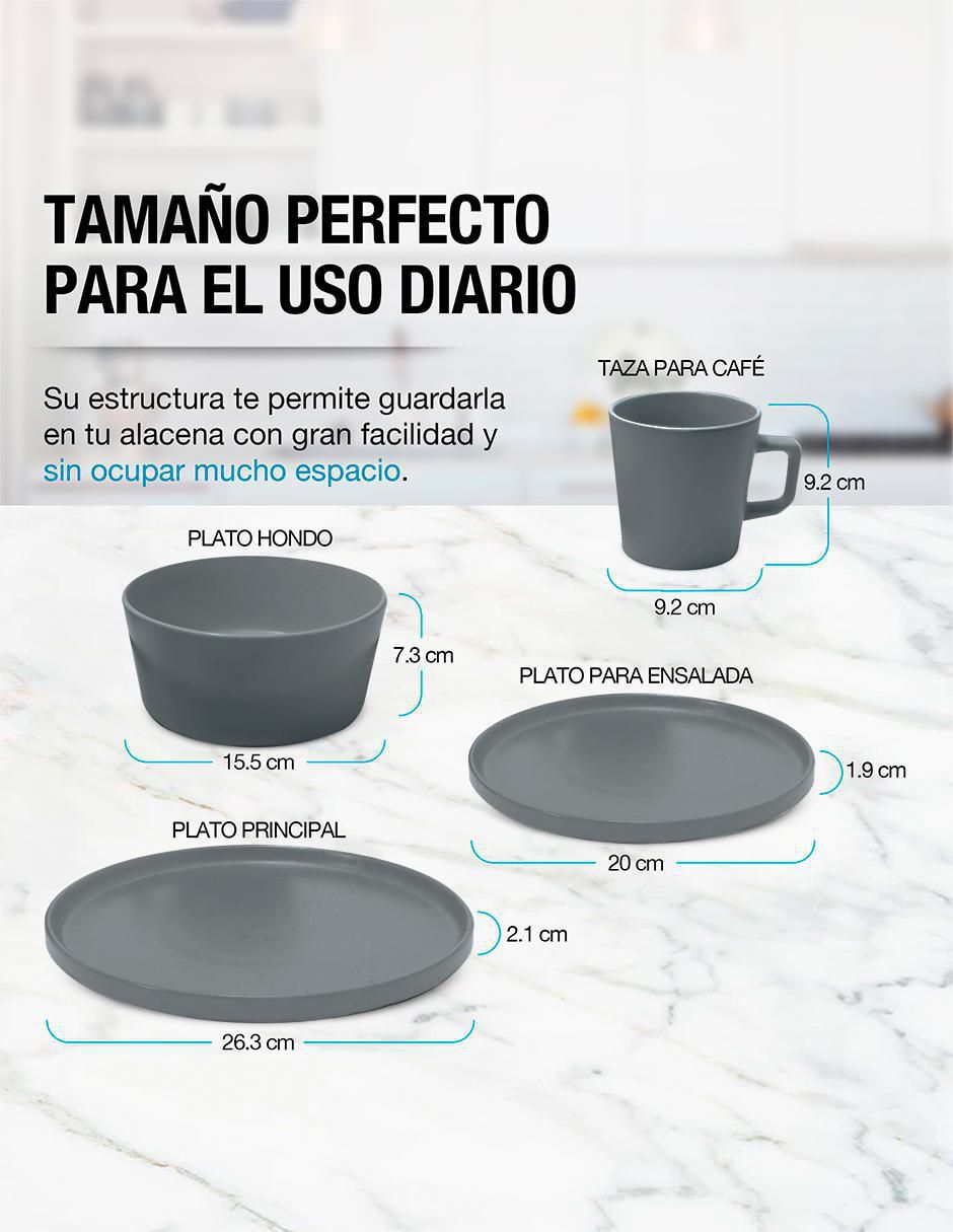 Vajilla cerrada de porcelana para 4 personas 6