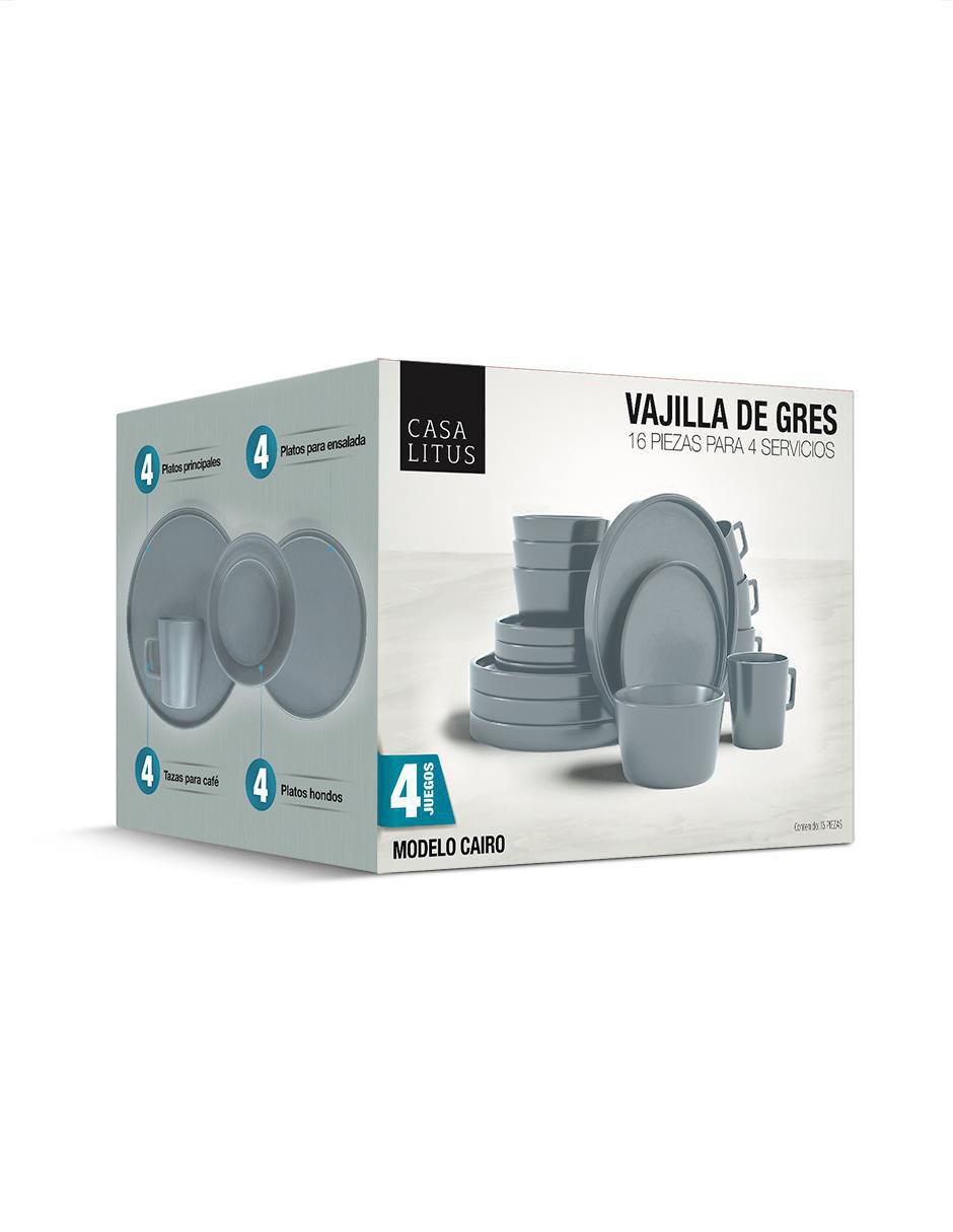Vajilla cerrada de porcelana para 4 personas 8