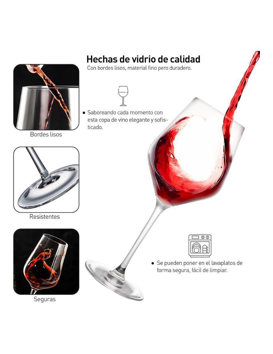 Set de copas para vino de vidrio 4