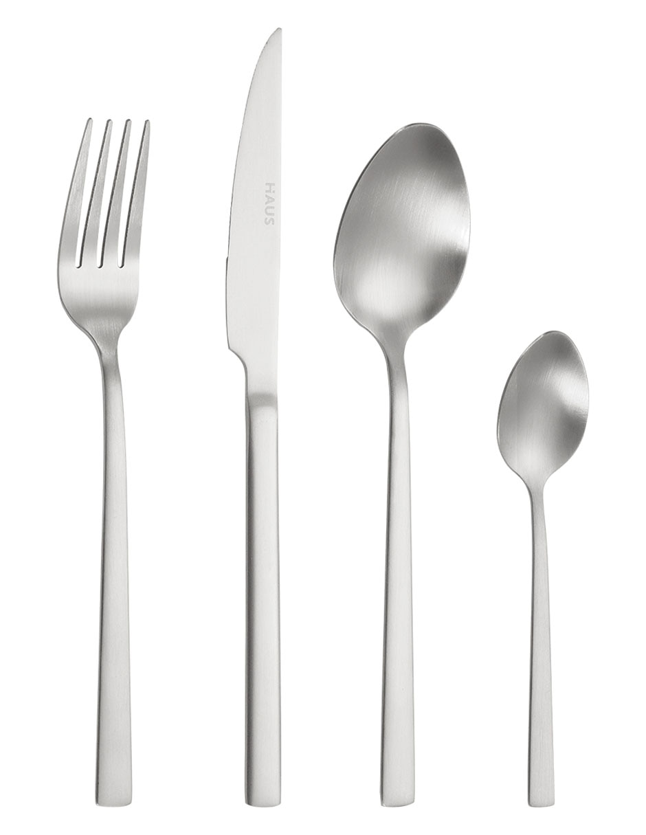 Set cubiertos Glow de acero inoxidable 16 piezas