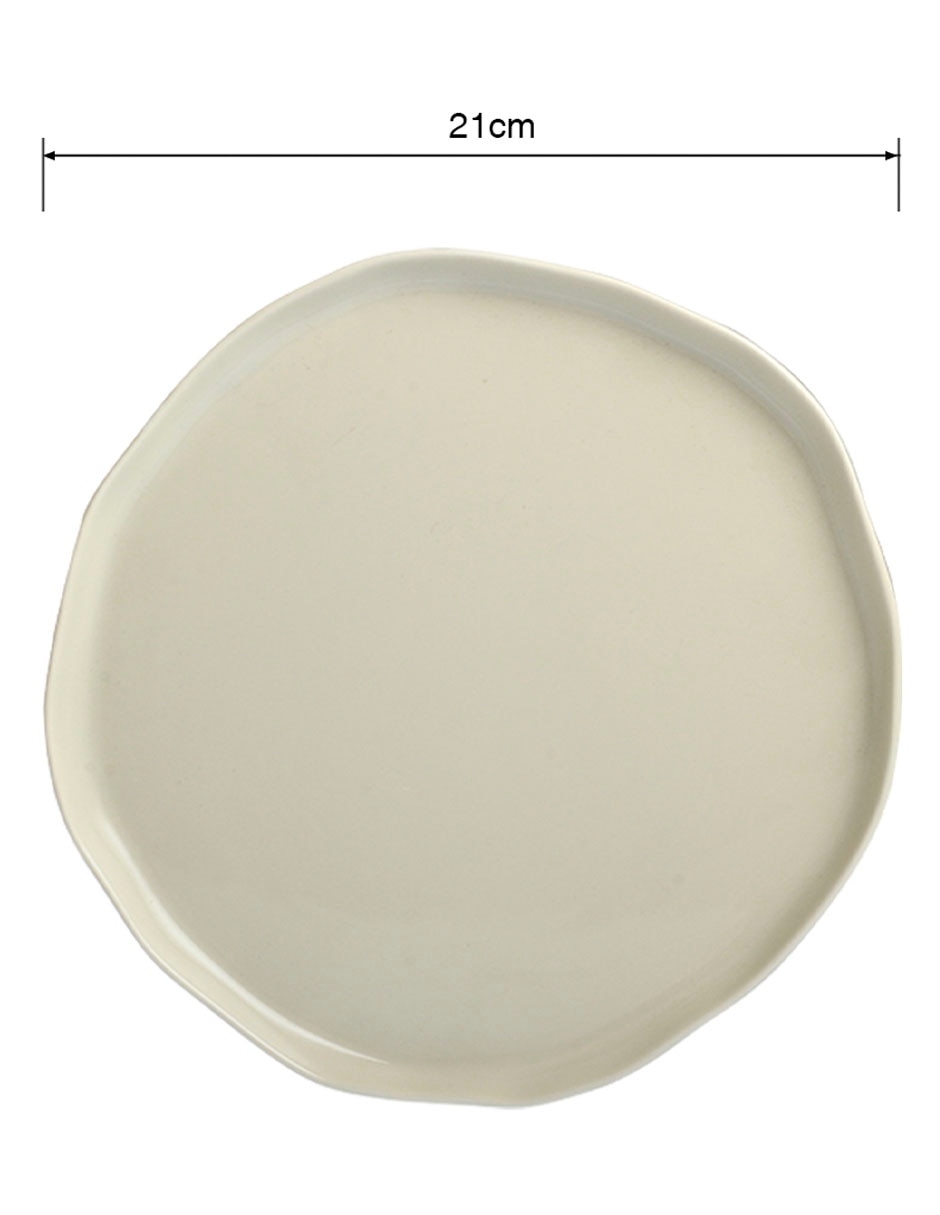 PLATO ENSALADA REDOND, SIN TAMAÑO, BEIGE