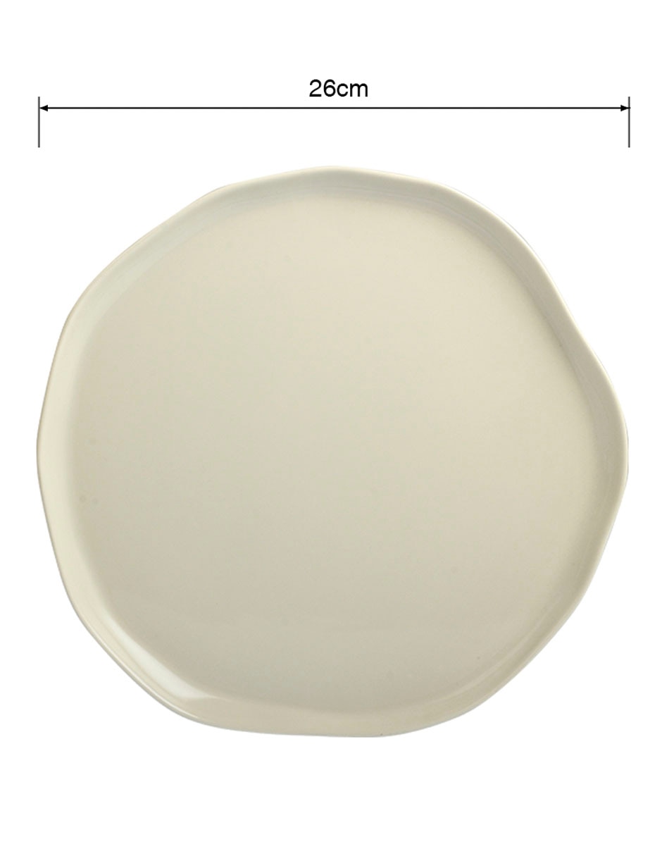 PLATO TRINCHE REDONDO UR, 26 CM, BEIGE