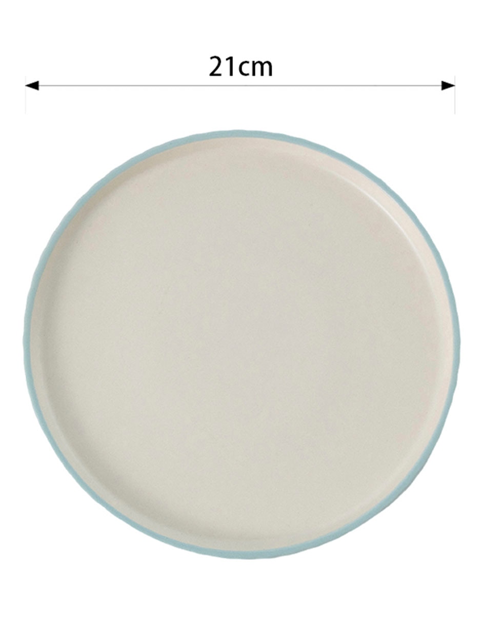 Plato ensalada Sereno Azul de stoneware 5