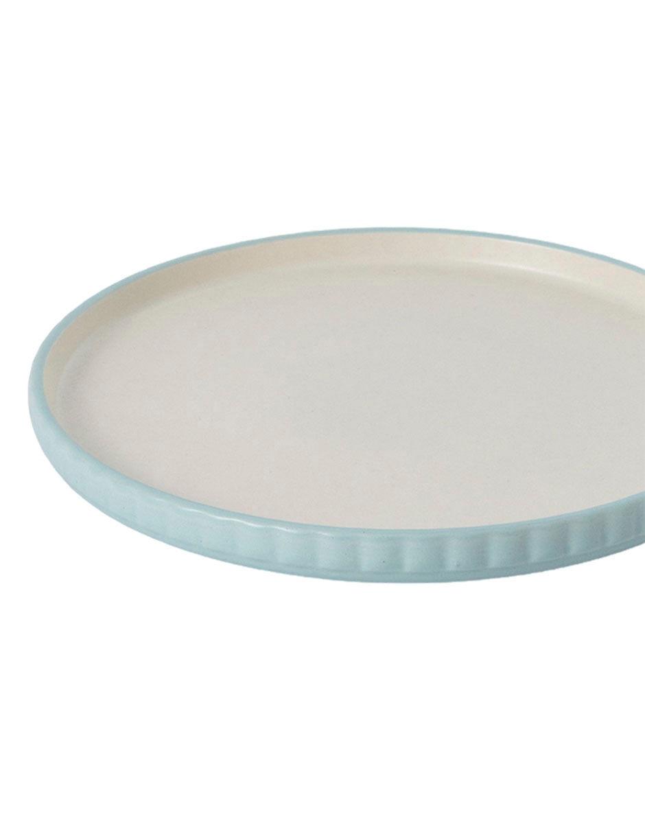 Plato ensalada Sereno Azul de stoneware 4