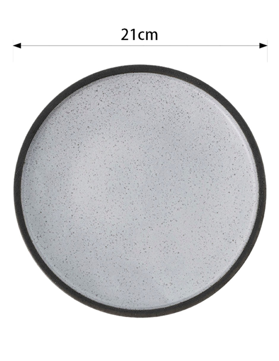 Plato ensalada Sereno gris de stoneware 5