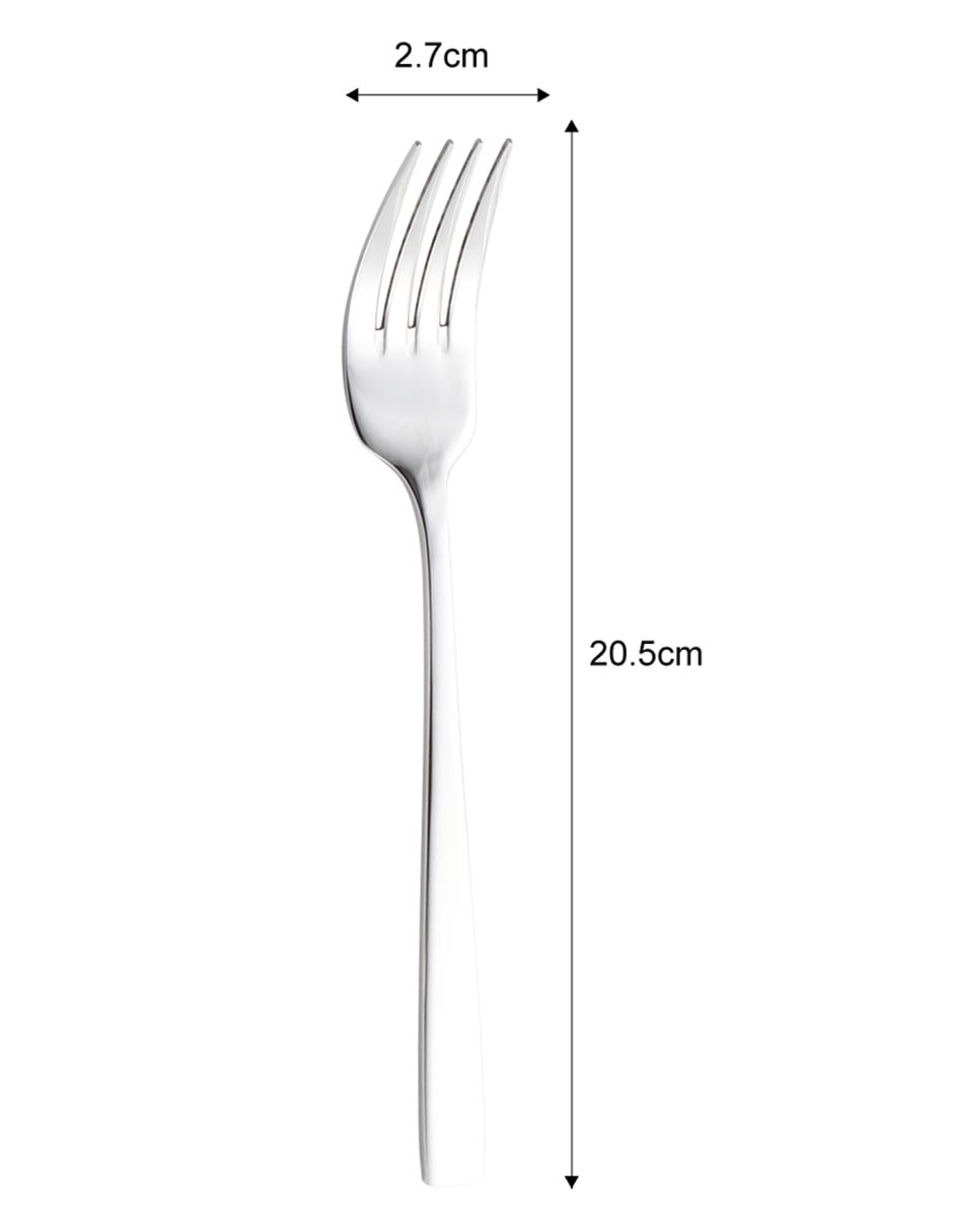 Tenedor Black & Silver de acero inoxidable 5