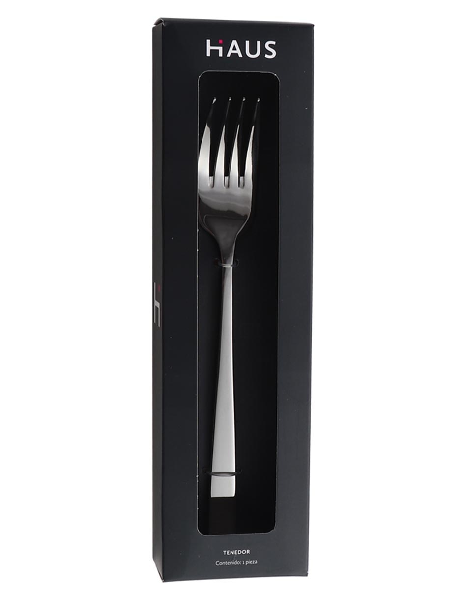 Tenedor Black & Silver de acero inoxidable 4
