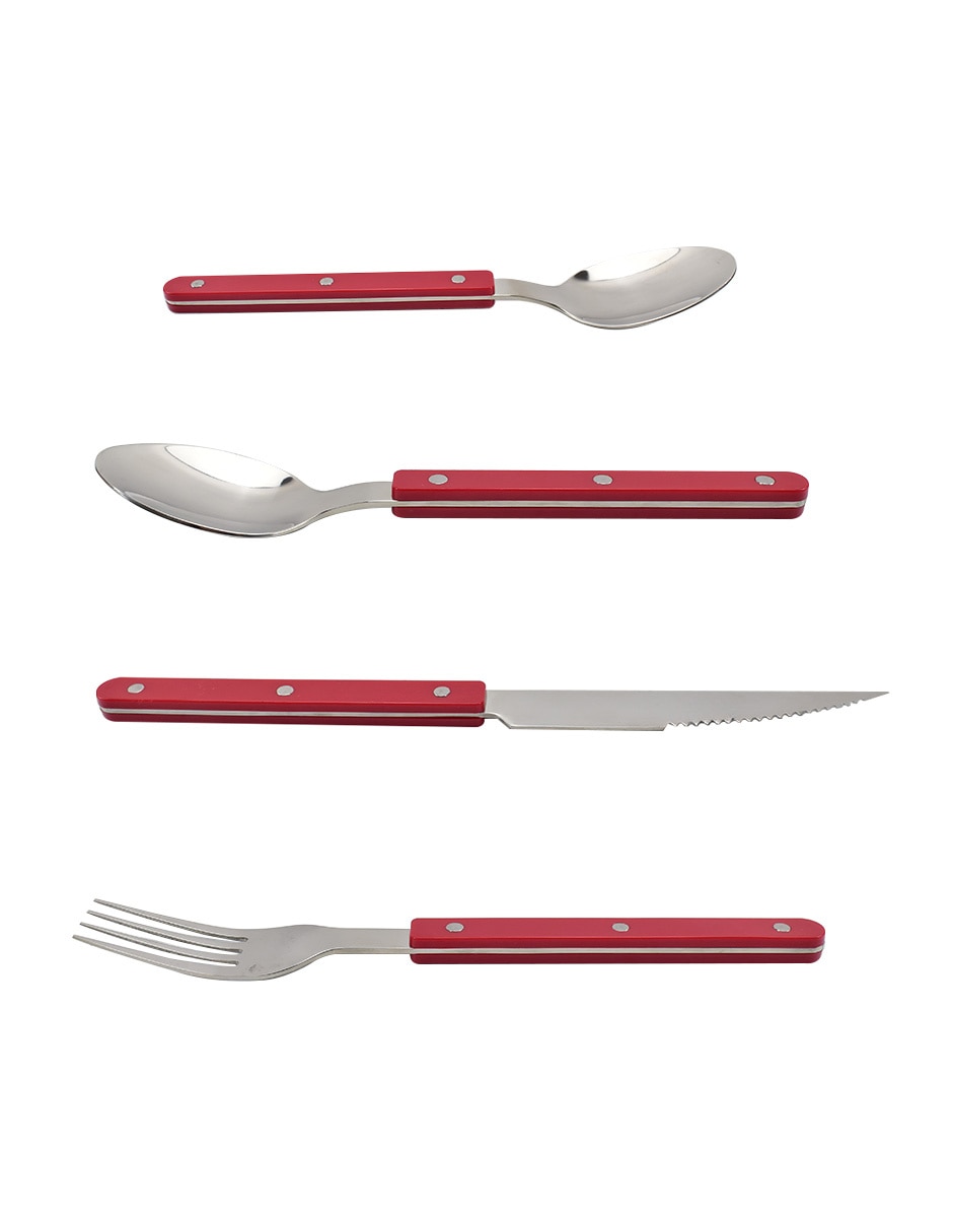 Set cubiertos de acero inoxidable 16 piezas 5