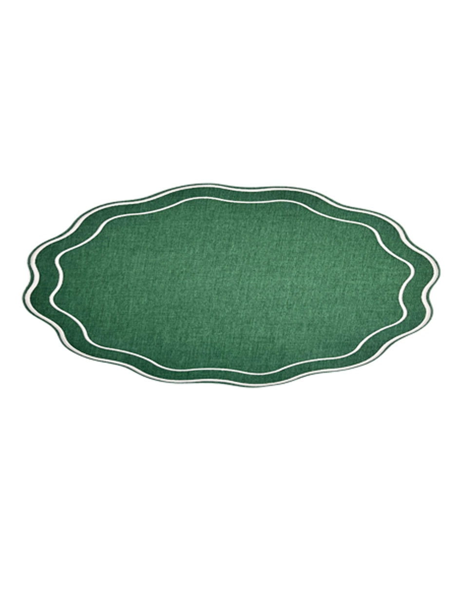 Mantel individual irregular de poliéster
