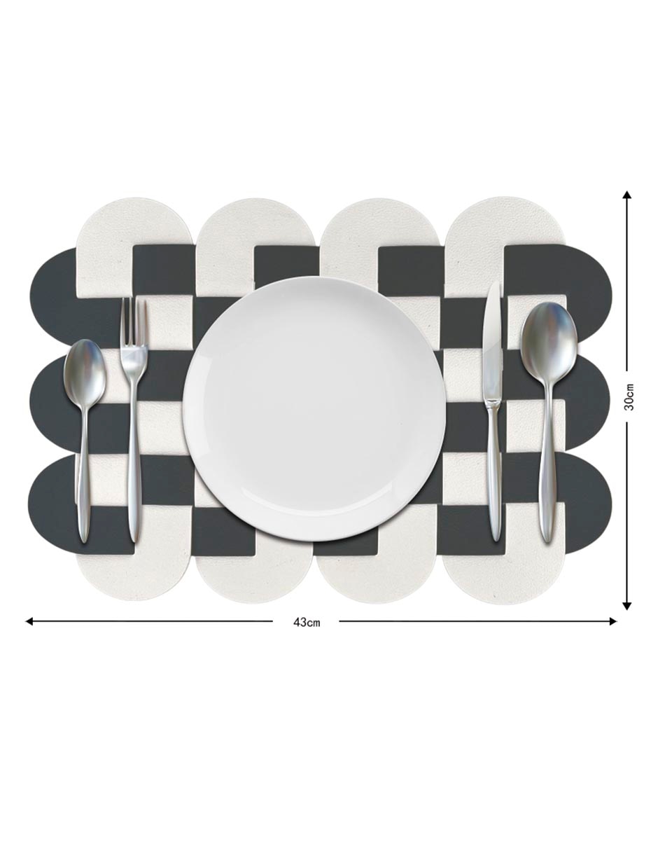 Mantel individual rectangular de plástico 6