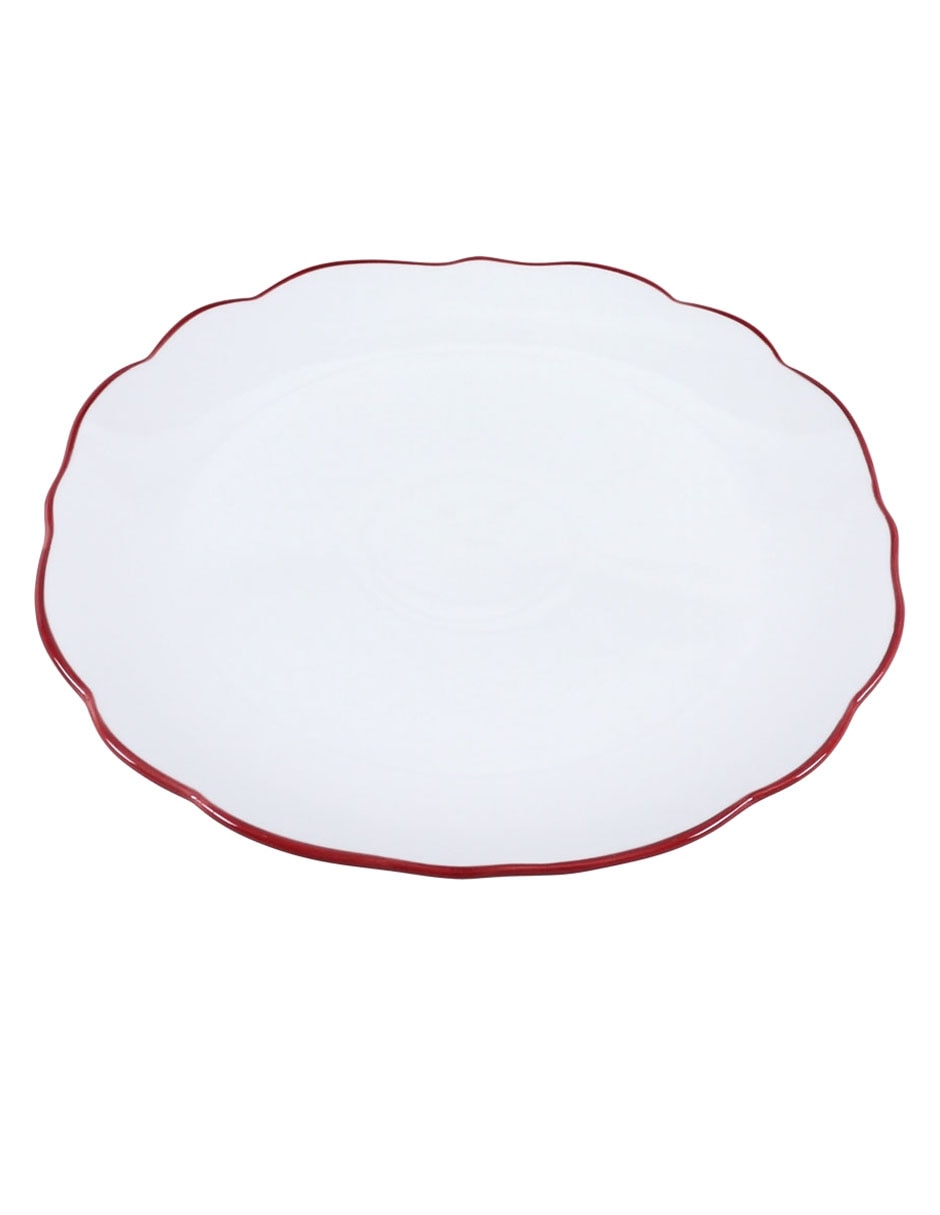 Plato trinche Flor Tulip de stoneware