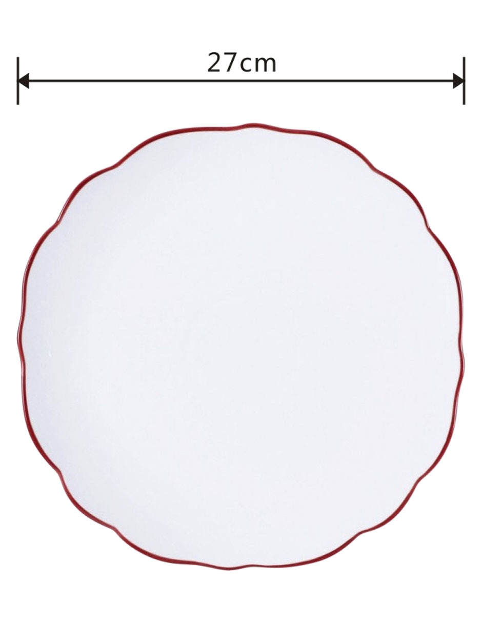 Plato trinche Flor Tulip de stoneware