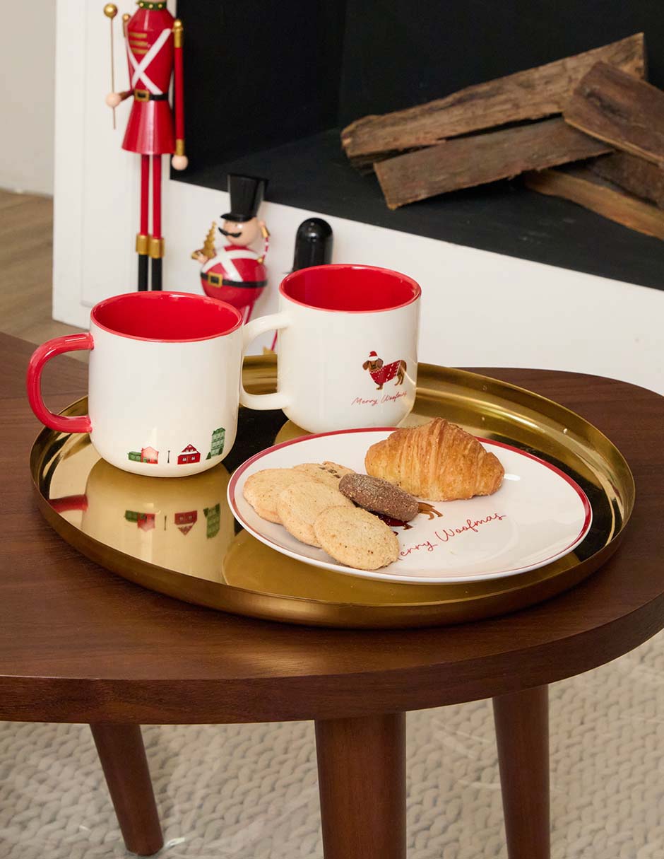 Taza navideña clásica Christmas Dogs 5