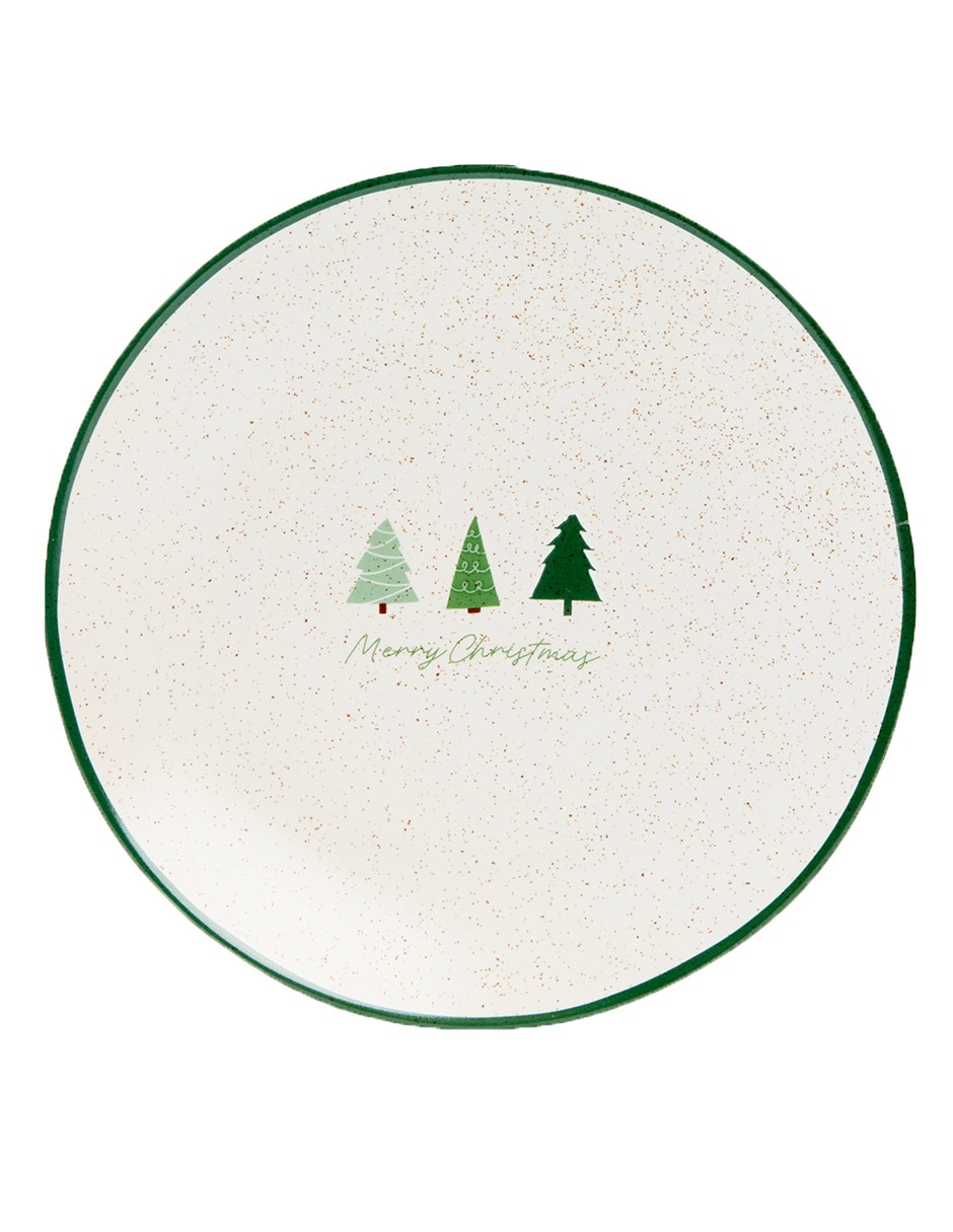 Plato ensalada navideño Christmas Trees de stoneware 2