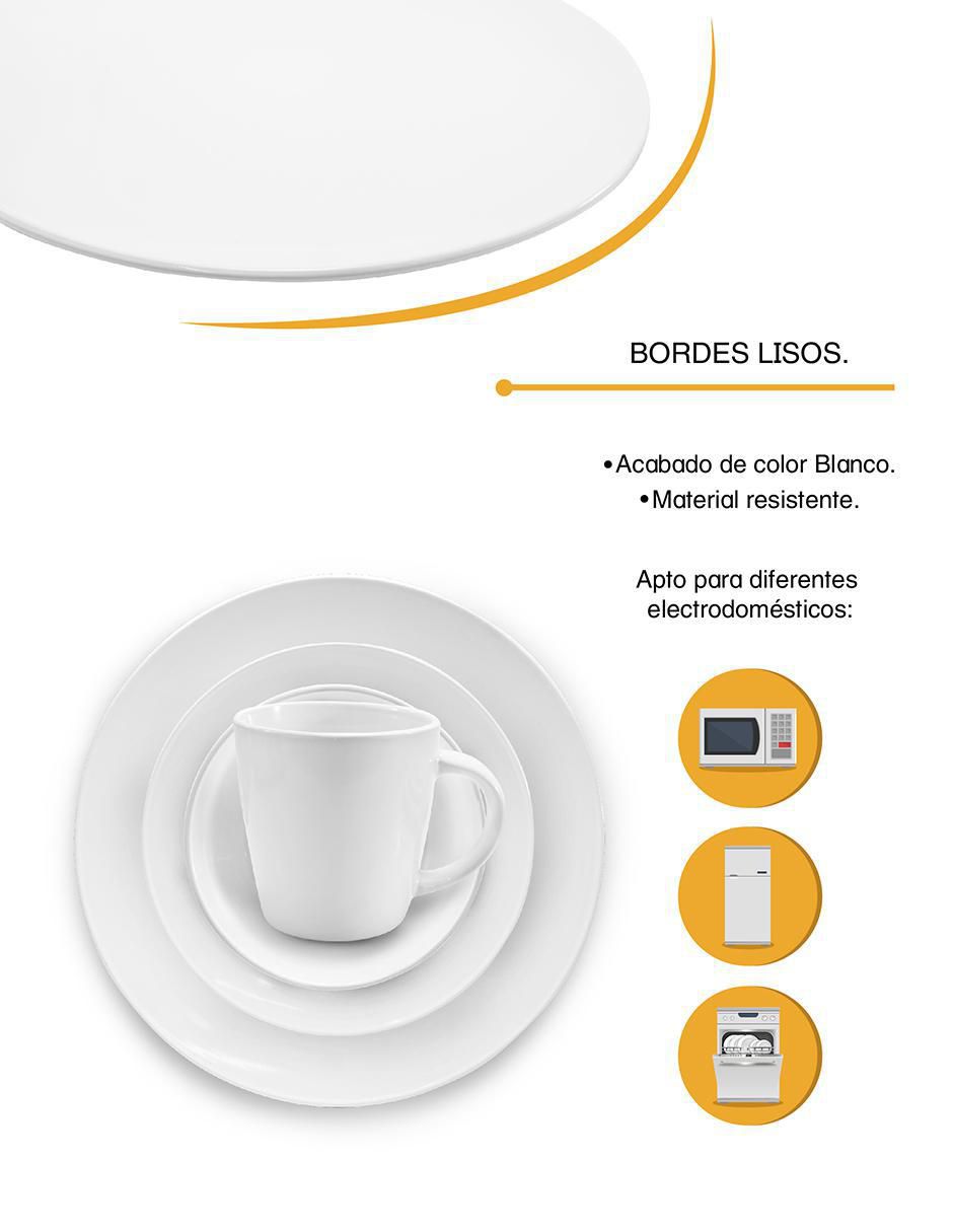 Vajilla cerrada de cerámica para 4 personas 3