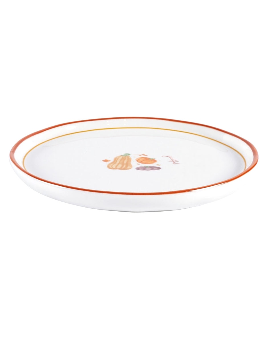 Plato ensalada Harvest Pumpkins de stoneware 3