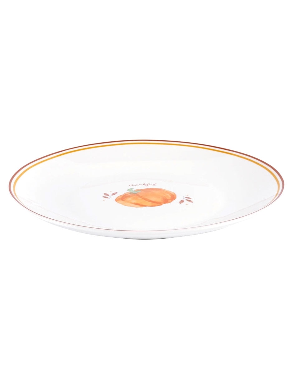 Plato ensalada Harvest Pumpkins de stoneware 3