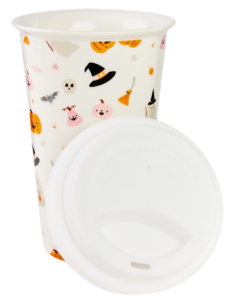 Termo de Halloween de gres con tapa a presión 350 ml 2