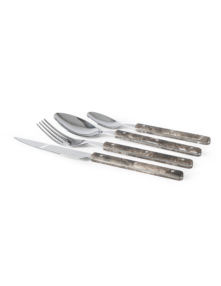 Set cubiertos BILY de acero inoxidable 16 piezas