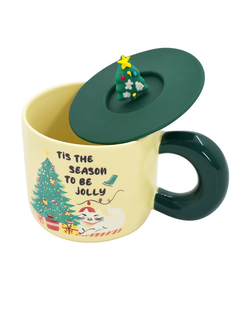 Taza navideña con tapa Wishes 2 piezas 2