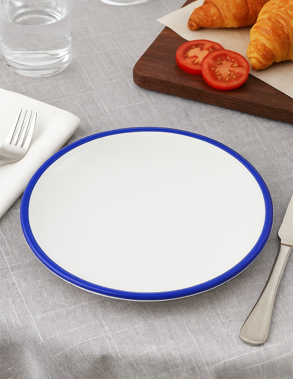Plato postre LEEDS de stoneware 4