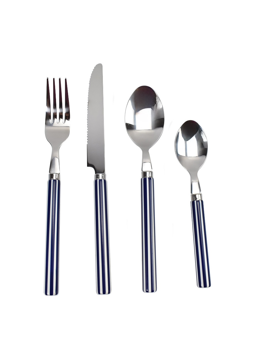 Set cubiertos Lugano de acero inoxidable 16 piezas