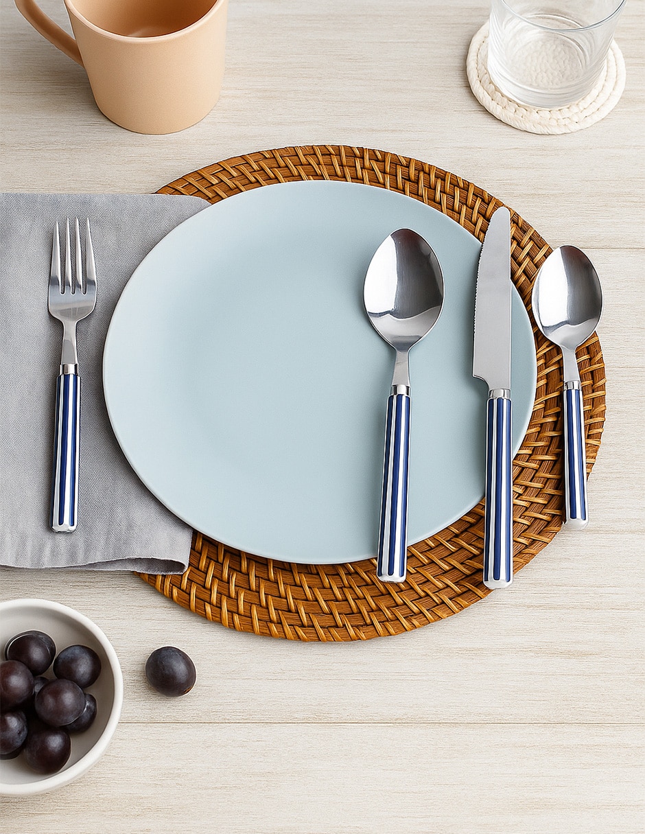 Set cubiertos Lugano de acero inoxidable 16 piezas 4