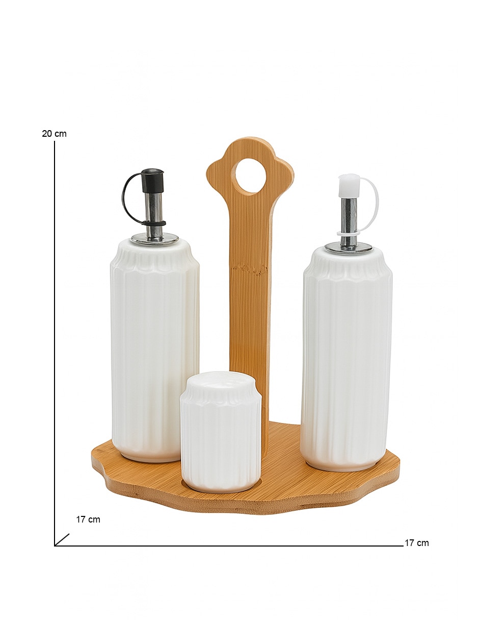 Set de aceite y vinagre de porcelana 2