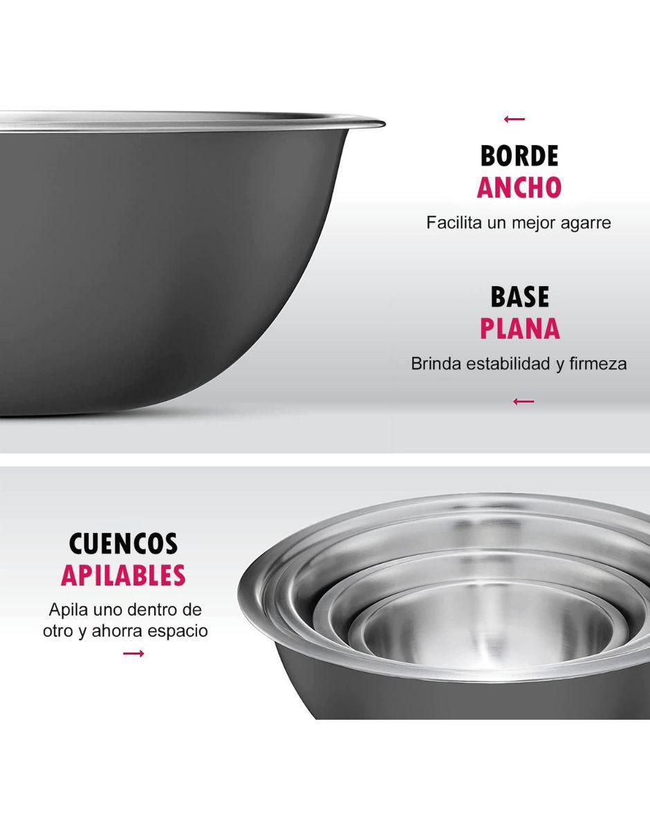 Set bowl 3 piezas de acero inoxidable 3