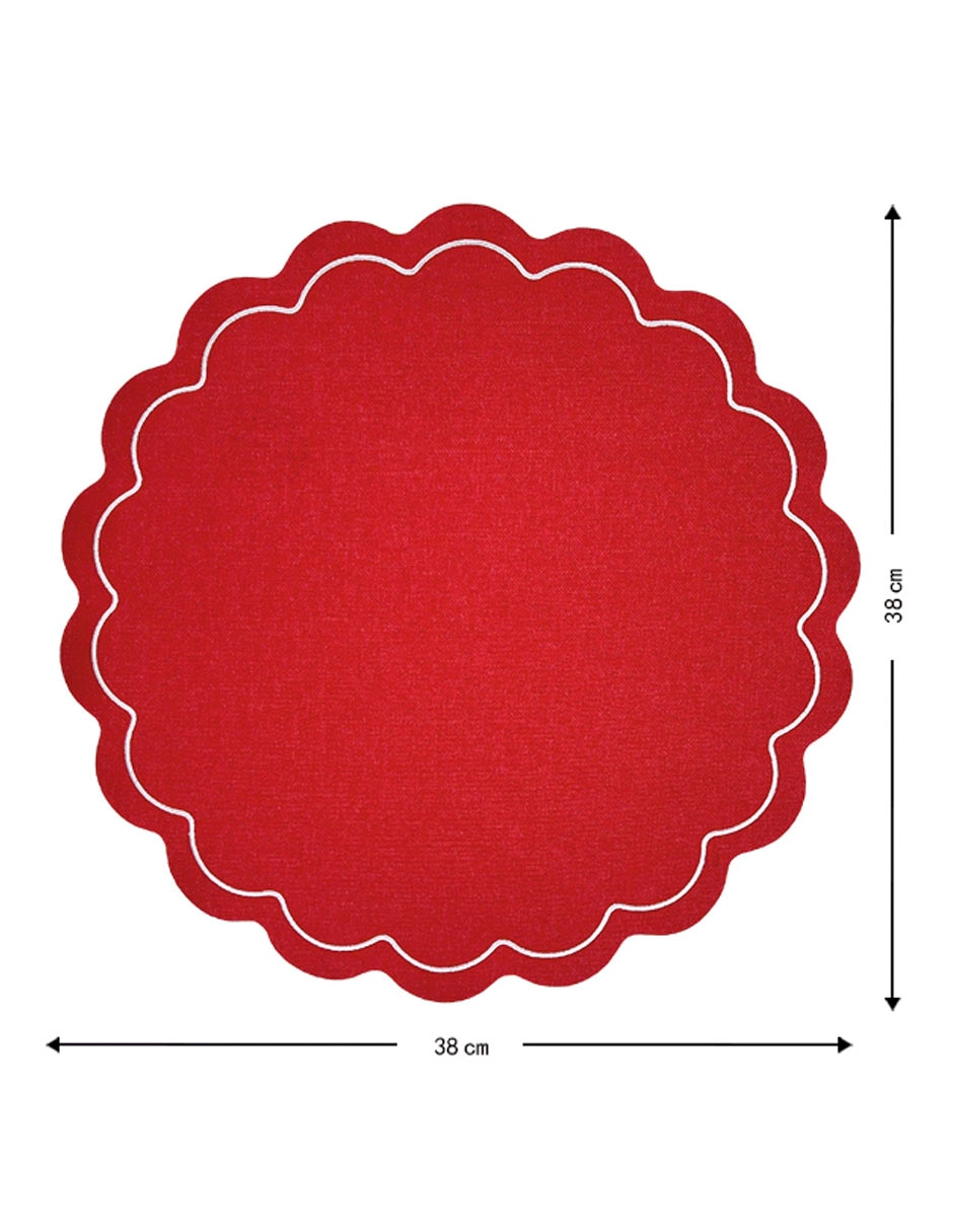 Mantel individual flor Valentine 5