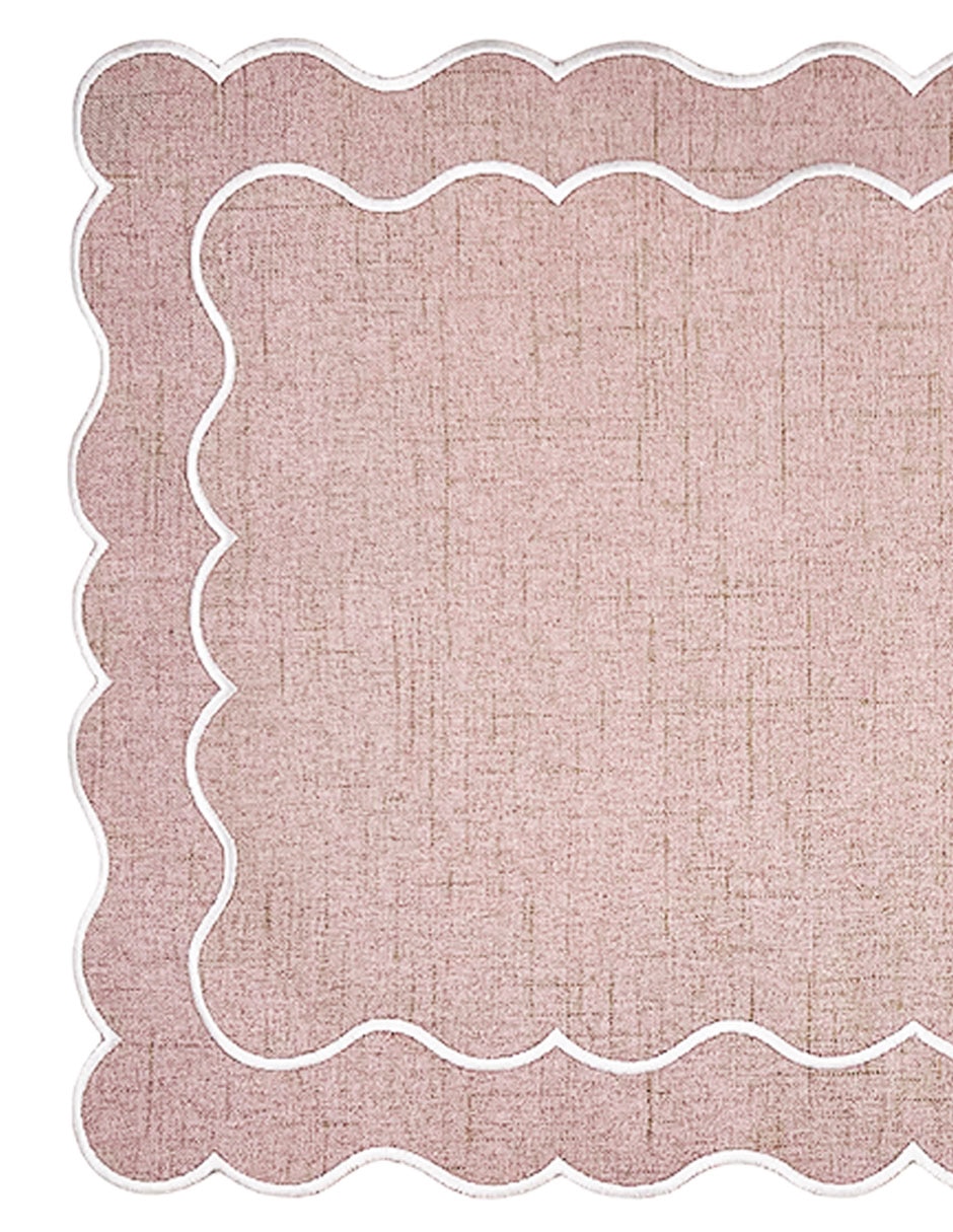 Mantel individual rectangular de poliéster Valentines 2