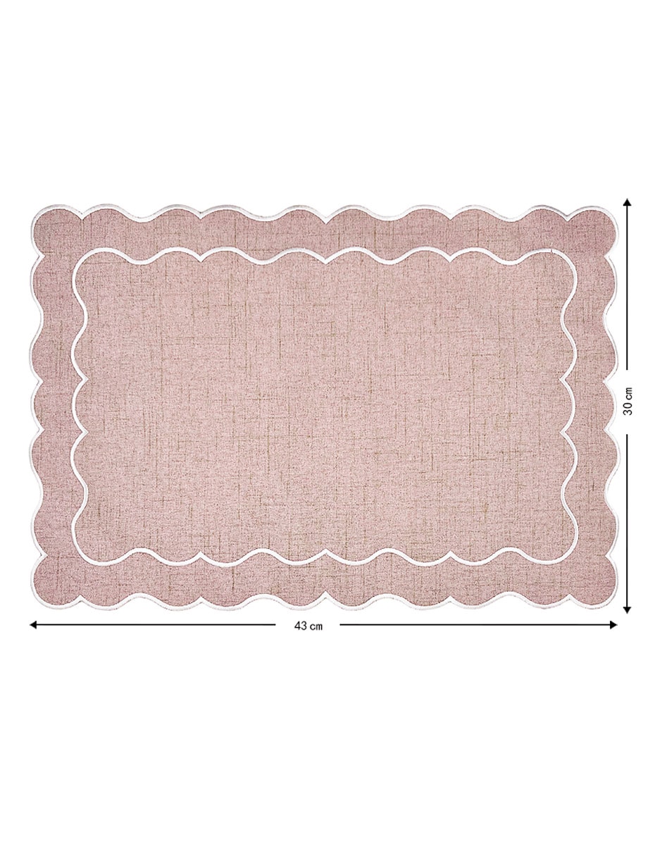 Mantel individual rectangular de poliéster Valentines 6