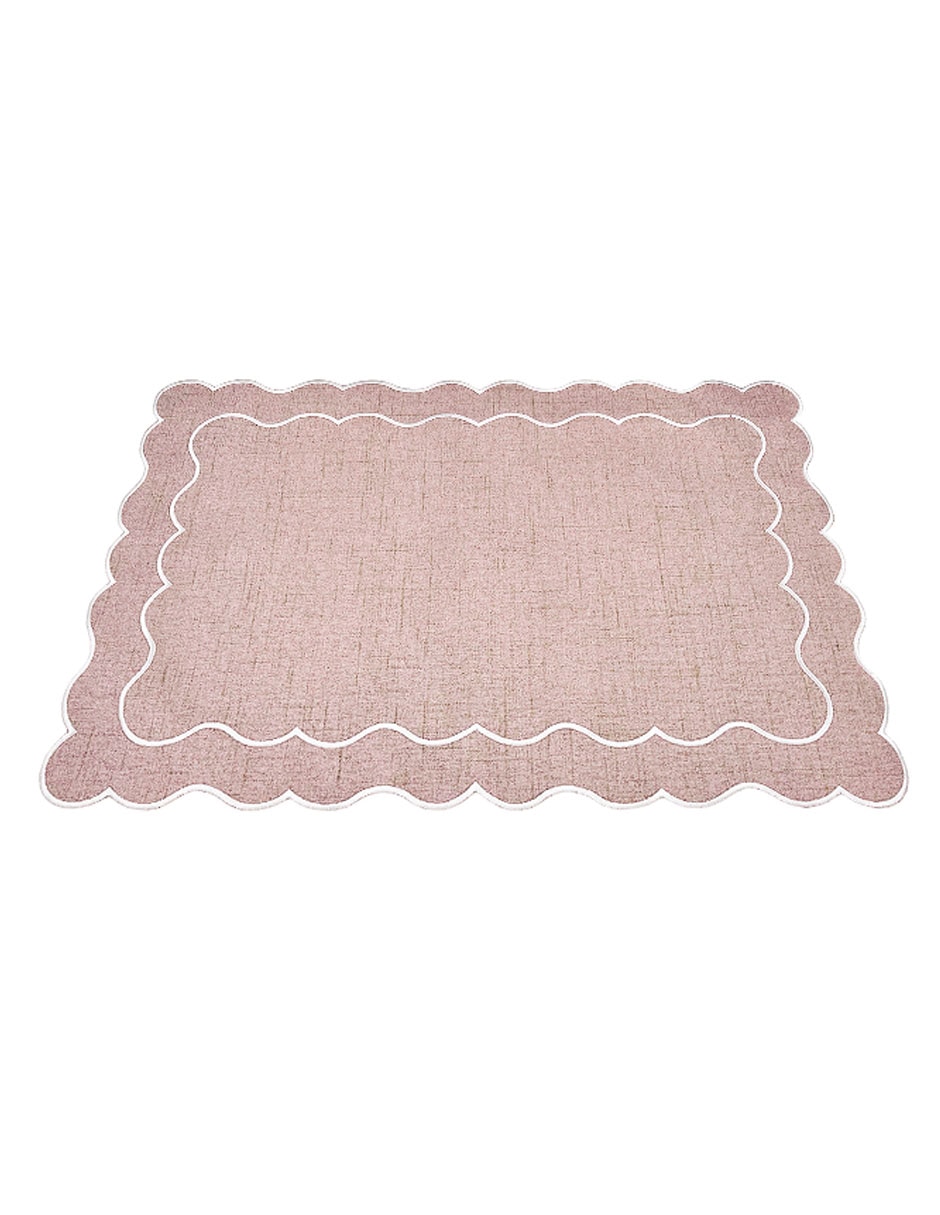 Mantel individual rectangular de poliéster Valentines 3