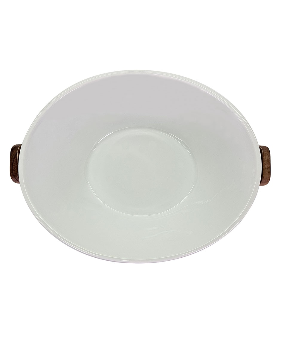 Ensaladera de madera acacia y cerámica 2