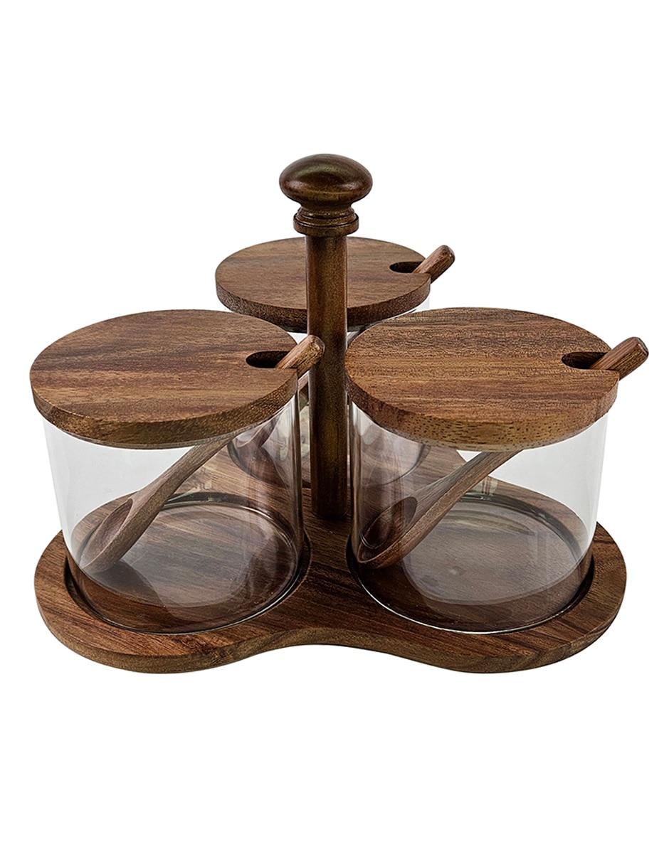 Set salsera de madera 390 ml
