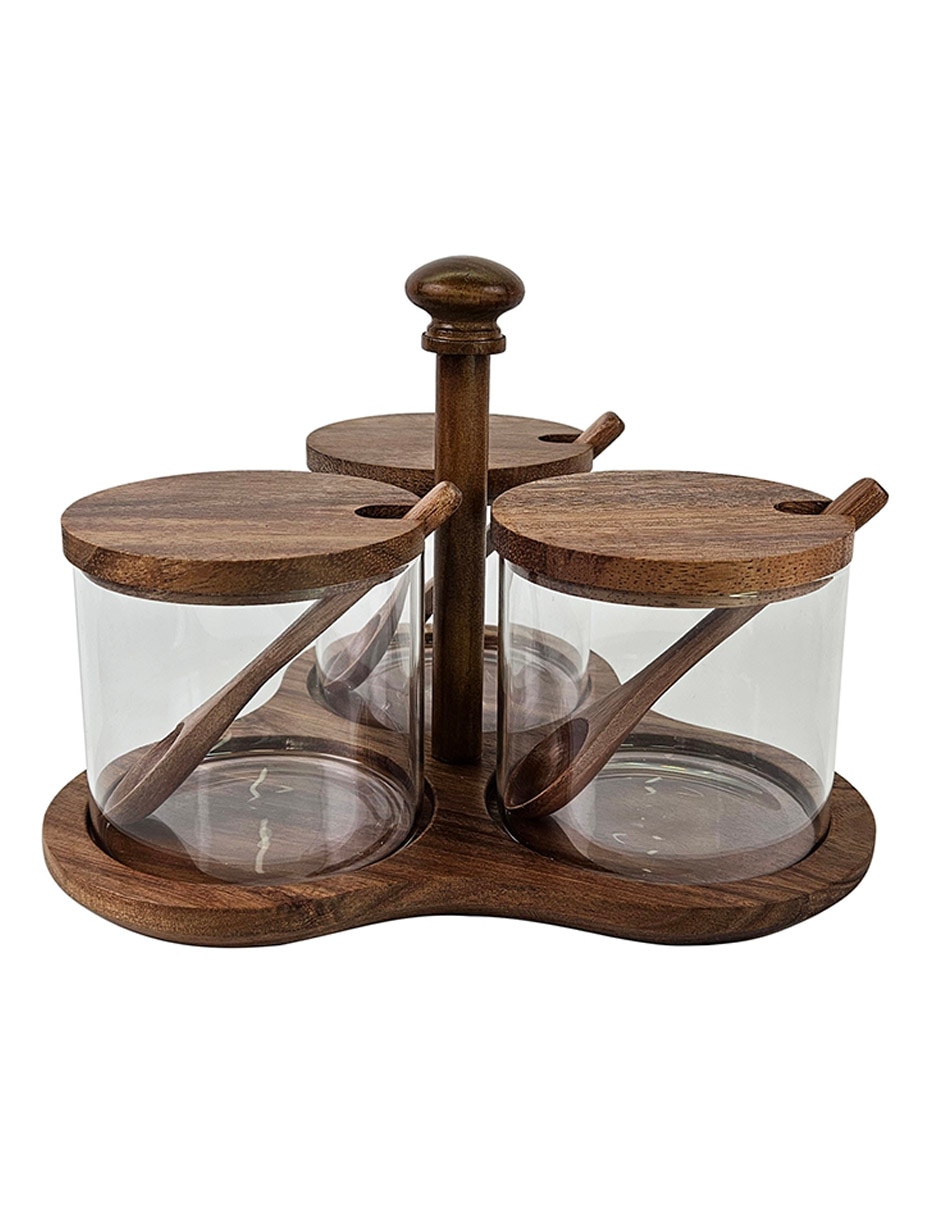 Set salsera de madera 390 ml 2