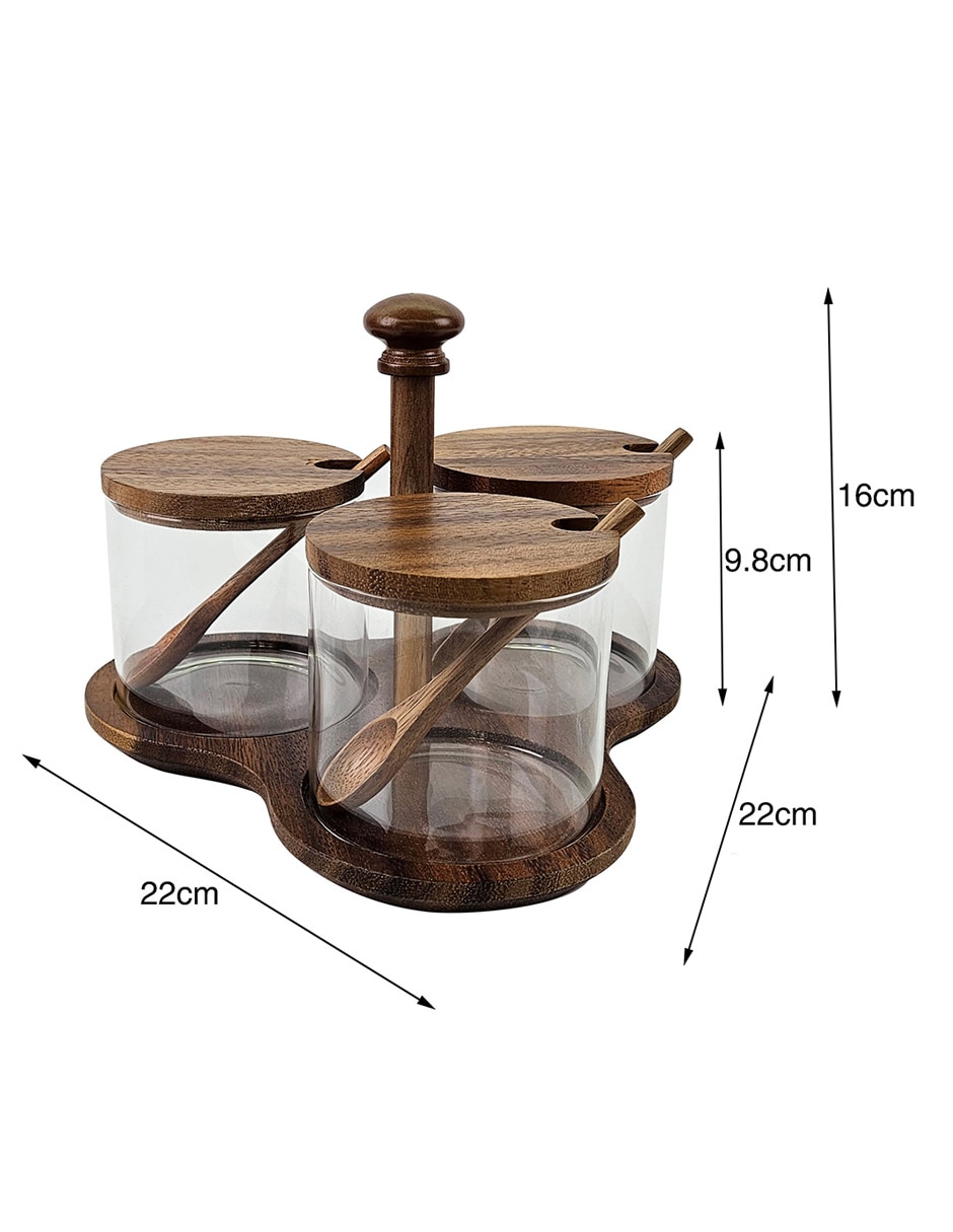Set salsera de madera 390 ml 7