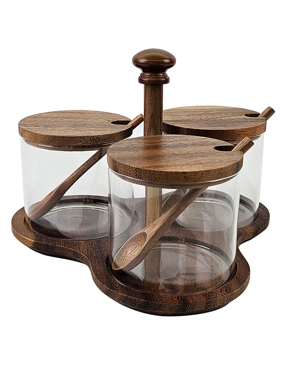 Set salsera de madera 390 ml 3