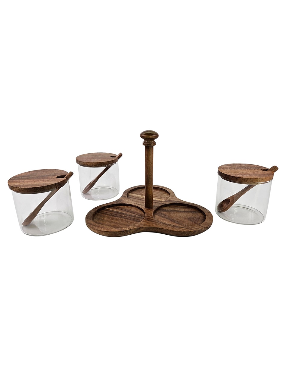 Set salsera de madera 390 ml 4